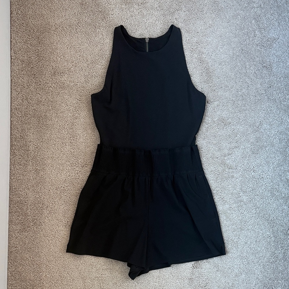Athleta Black Cosmic Flutter Romper